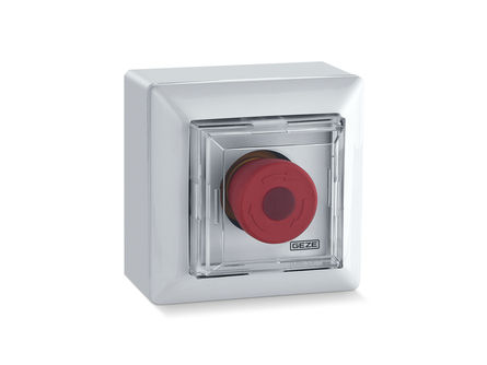 Emergency push button NOT 320 surface mounting Using the emergency stop switch, the sliding door can be opened by anyone at any time