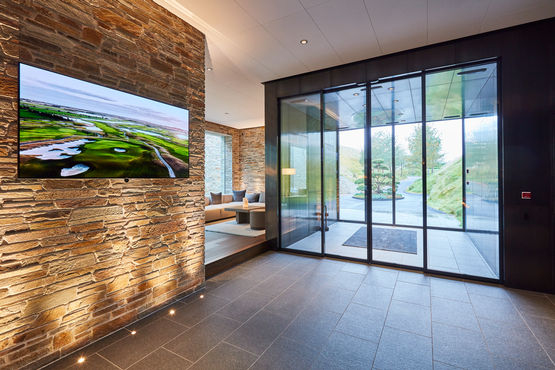 GEZE door systems in the entrance area of the Great Northern Hotel in Denmark.