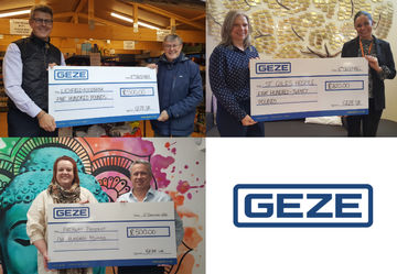 GEZE UK makes donations to three local charities: St Giles Hospice, Lichfield Foodbank and the Pathway Project.